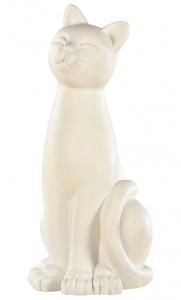 Statue chat ton ivoire Hairie Grandon - H 42 cm