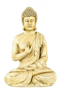 Bouddha Hindou ton vieilli Hairie Grandon - H 40,5 cm
