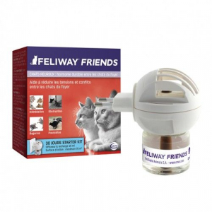 Feliway friends - Contre les conflits et le stress des chats - Diffuseur et recharge - 48 ml