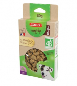 Friandises Mooky Bio Woofies au goût de Fromage - Zolux - Pour chien adulte - 80 g