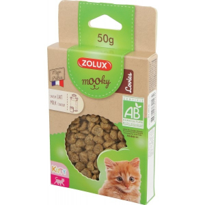 Friandises Mooky Bio Lovies au goût de Lait - Zolux - Pour chaton - 50 g