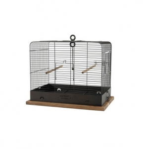 Cage Retro Célestine pour oiseaux - Zolux - 48 x 31 x 41 cm - Noire