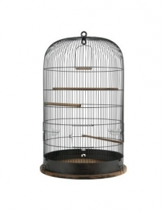Cage Retro Marthe pour oiseaux - Zolux - Ø 48 x 74 cm - Noire
