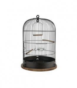 Cage Retro Lisette pour oiseaux - Zolux - Ø 38 x 55 cm - Noire