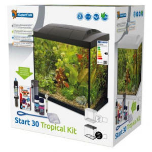 Aquarium start 30 Tropical Kit - Superfish - kit noir