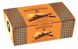 Ballotin orangettes au chocolat noir - Monbana - 180 gr