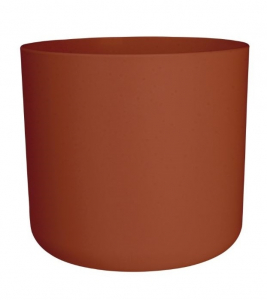 Cache-pot B.for Soft rond - Elho - Brique - 16 cm