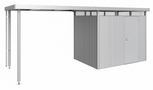 Auvent - Abri de jardin Highline - Taille 2 - argent - 195 x 282 x 222 cm