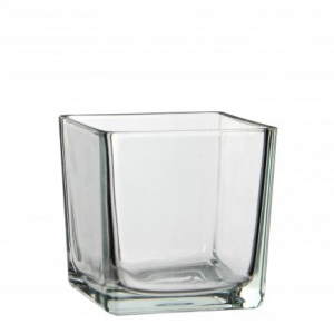 Vase transparent Lotty - Mica Decorations - carré - 14 cm