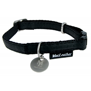 Collier réglable Mac Leather pour chien - Zolux - 20 mm - Noir