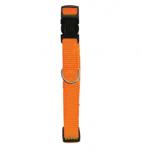 Collier Nylon réglable pour chien - Zolux - 15 mm - Orange