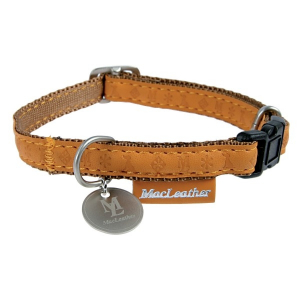 Collier réglable Mac Leather pour chien - Zolux - 25 mm - Jaune