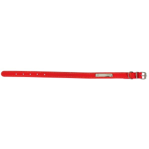 Collier Cuir Piqué simple pour chien - Zolux - 50 cm - Rouge