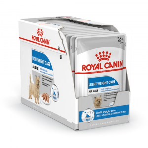 Boîte Light Weight Care en mousse pour chien - Royal Canin - 12 x 85 g