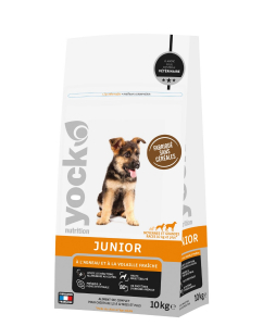 Aliment chien - Yock nutrition - sans céréales - Junior chiens de races moyennes et grandes - 10 kg