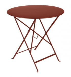 Table pliante Bistro - Fermob - Ø 77 cm - Ocre rouge