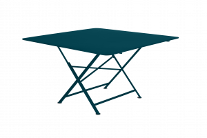 Table carrée pliante Cargo - Fermob - 128 x 128 cm - Métal - Bleu Acapulco