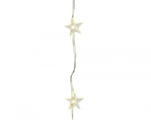 Guirlande microled étoiles - Blanc chaud - 2,95 m - intérieur- Modèle au choix