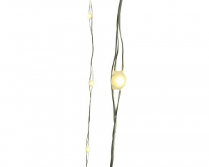 Guirlande microled - Blanc chaud - 2,95m - intérieur- câble argent