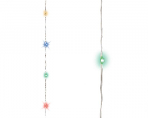 Guirlande microled - Multicolore - 12 m- extérieur - câble argent
