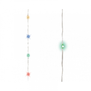 Guirlande multicolore - Micro-LED - 6 m- Câble argent