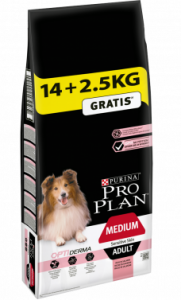 Croquettes Dog Medium Adult Sensitive Sk in Optiderma - 14 + 2,5 kg