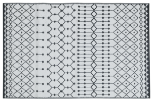 Tapis rectangle Agadir - Jardiline - 160 x 240 cm - Blanc et noir