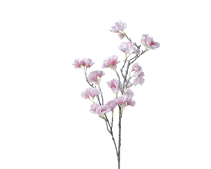 Spray de branches florales Cherry Blossom finition neige