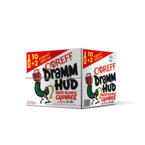 Pack de bière Dramm Hud - Coreff - Format spécial 10 x 25 cl + 2 offertes