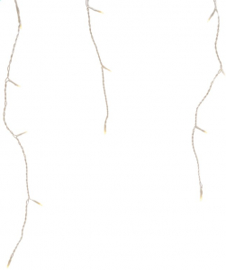 Guirlande rideau lumineux - Blanc froid- 11 m - câble blanc