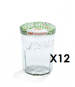Mini pots confiture lot 6 de 30 ml avec étiquettes couvercles