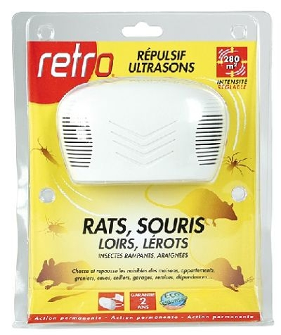 RETRO Répulsif ULTRASONS RATS/SOURIS/LOIRS/LEROTS/INSECTES VOLANTS