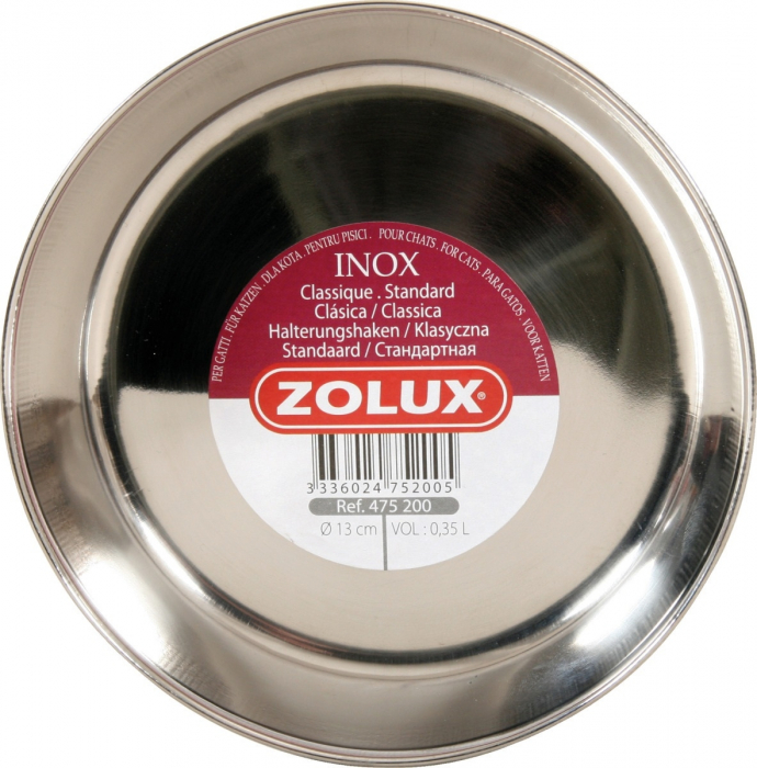 Bol inox pour chat 13 cm Zolux - 230 ml Zolux