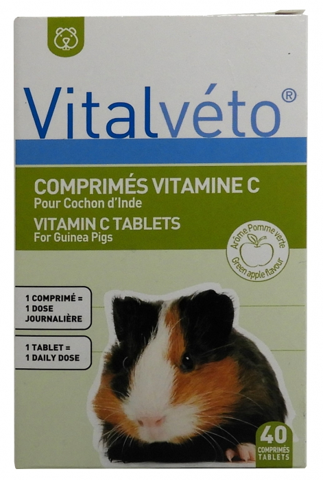 Comprimés de Vitamine C - Vitalvéto - Pour cochon d'inde - x 40 AgroBiothers