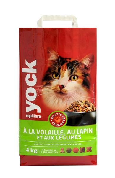 Croquettes Chat A La Volaille Au Lapin Aux Legumes Yock Equilibre 4 Kg Yock