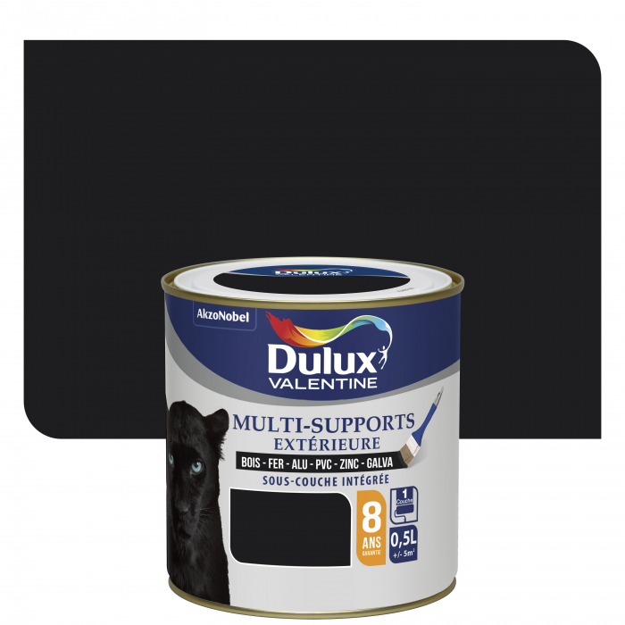 Peinture Multi Supports Exterieure Dulux Valentine Noir 0 5 L