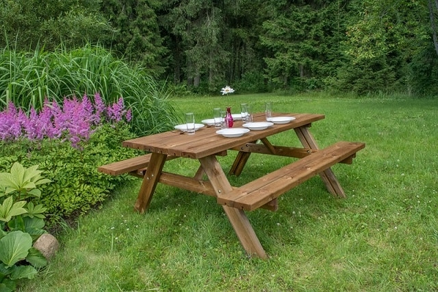 Table pique nique bois : Commandez sur Techni-Contact - Table pique nique  forestière en pin