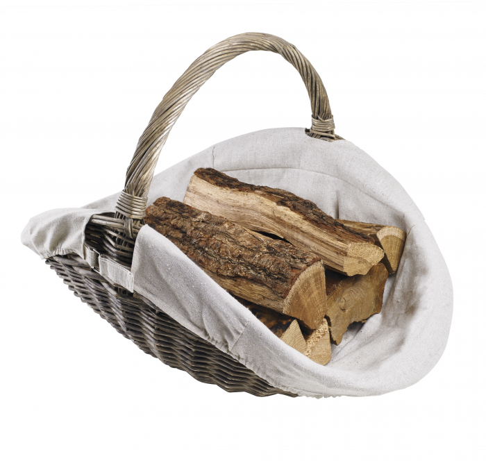 Panier de rangement en bois de chauffage, sac de transport en bois