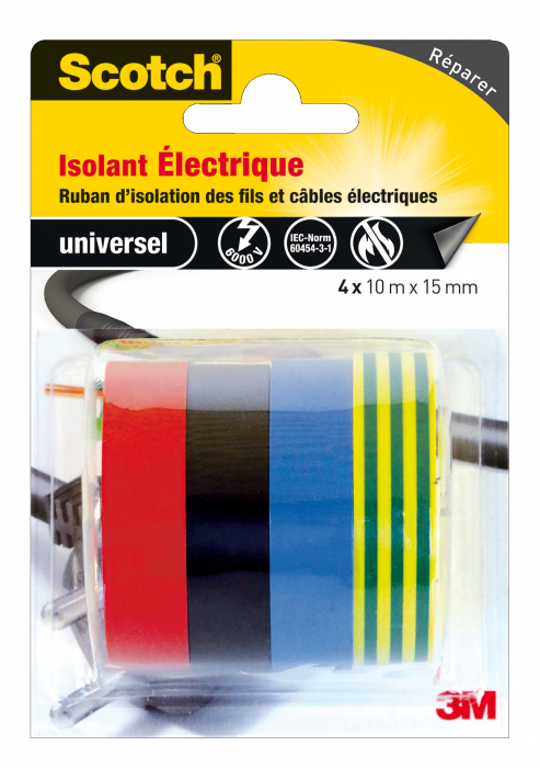 Ruban isolant électrique Colorplast - jusqu'à 105°C testé VDE