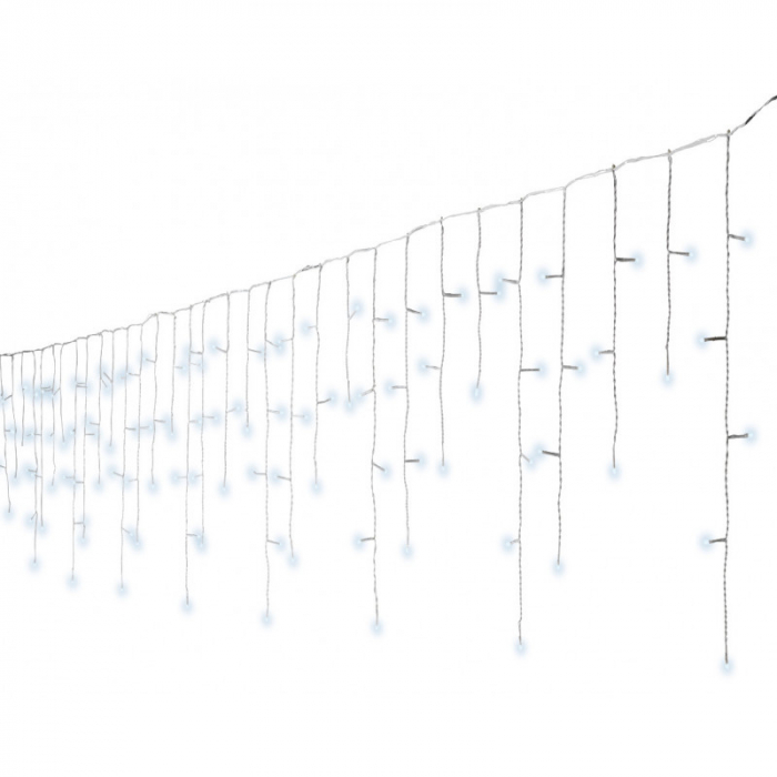 Guirlande rideau - Blanc froid - 20 m -extérieur - câble blanc